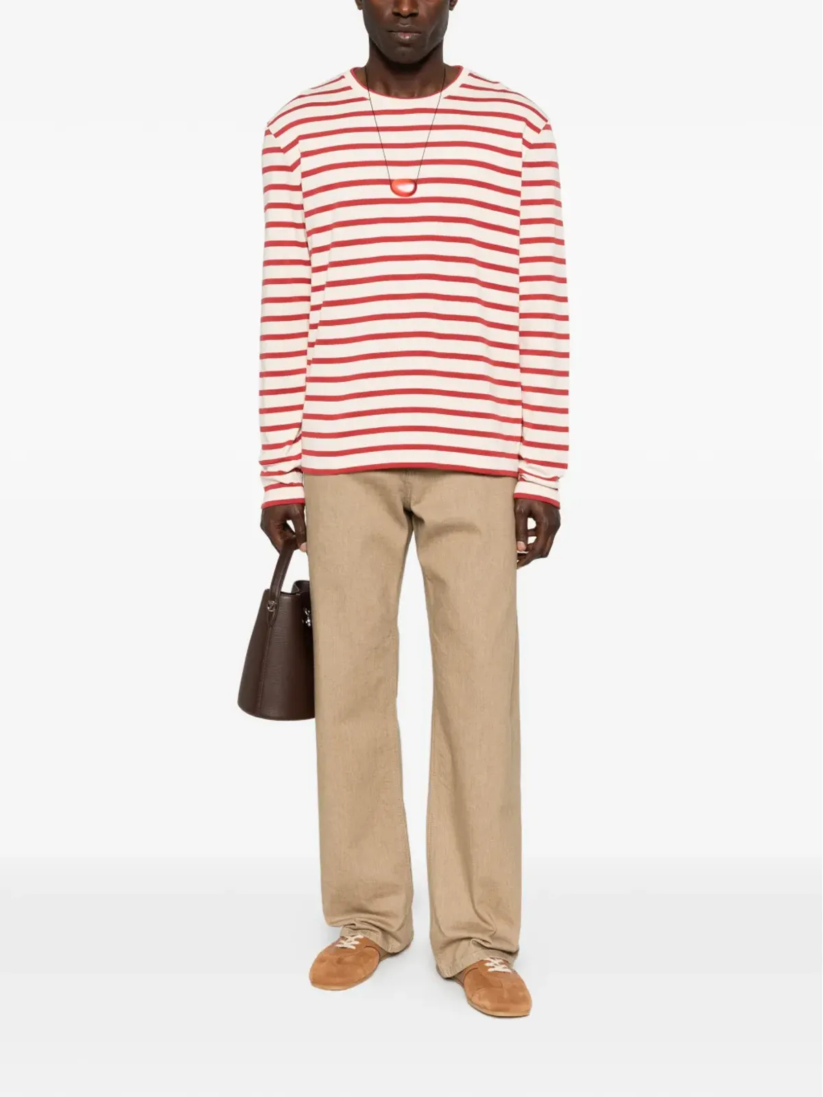JIL SANDER+ ストライプ柄長袖Tシャツ - 画像2