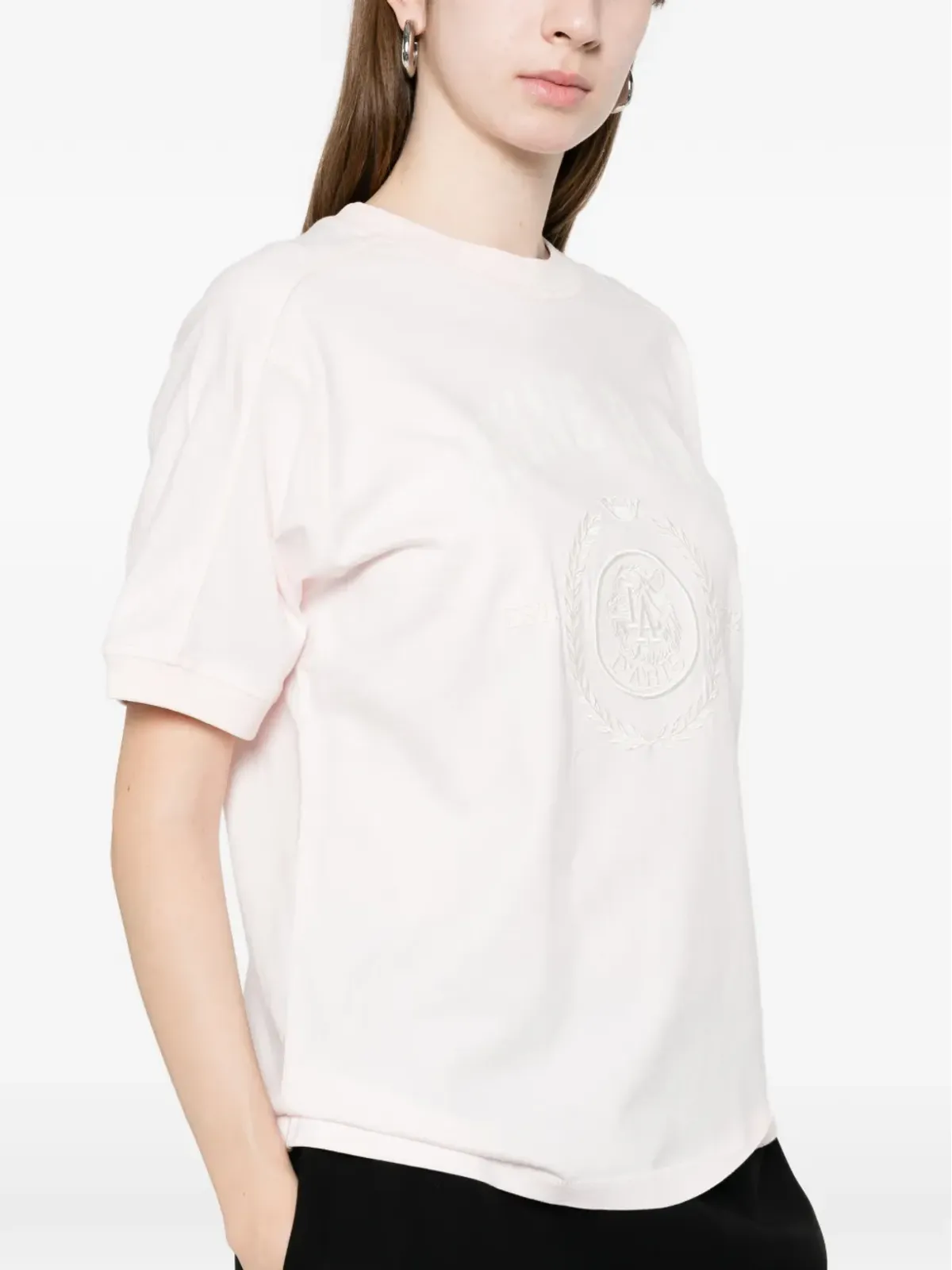 ANINE BING Jaylin クルーネック半袖Tシャツ - ピンク - 画像5