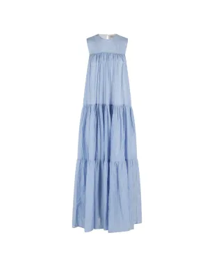 Semicouture Luigia striped tiered dress - Blue - サムネイル1