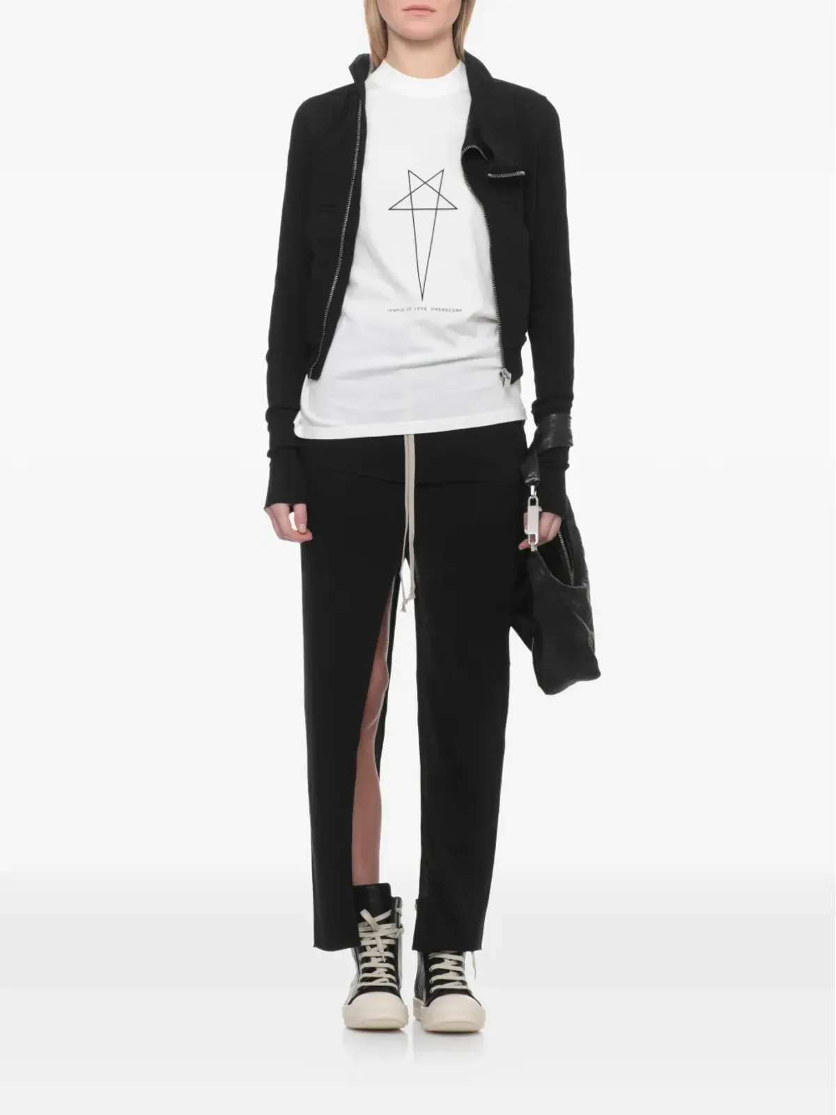 Rick Owens DRKSHDW スモールレベル グラフィック 半袖Tシャツ - 画像2
