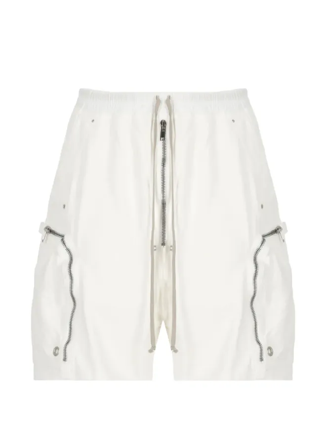 Rick Owens DRKSHDW Rick Owens DRKSHDW ドローストリングジップショーツ ホワイトの商品画像
