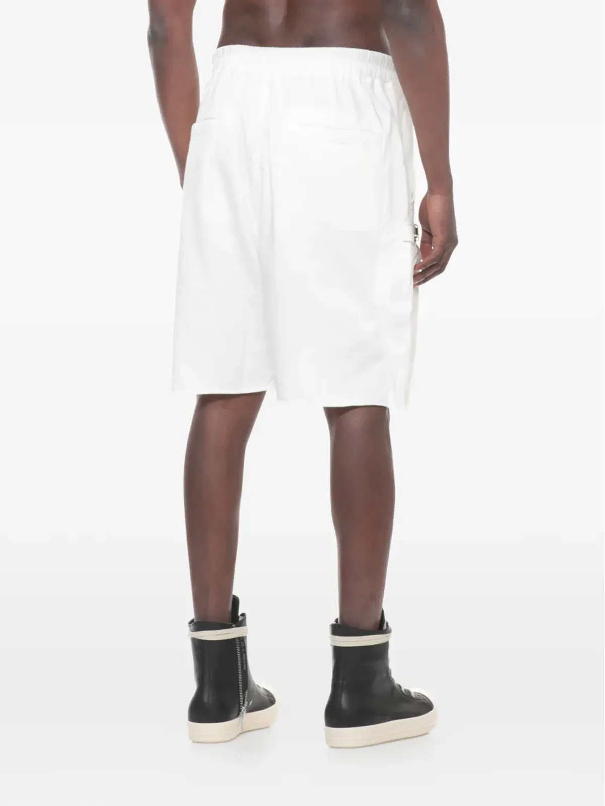Rick Owens DRKSHDW ドローストリングジップショーツ ホワイト - 画像4