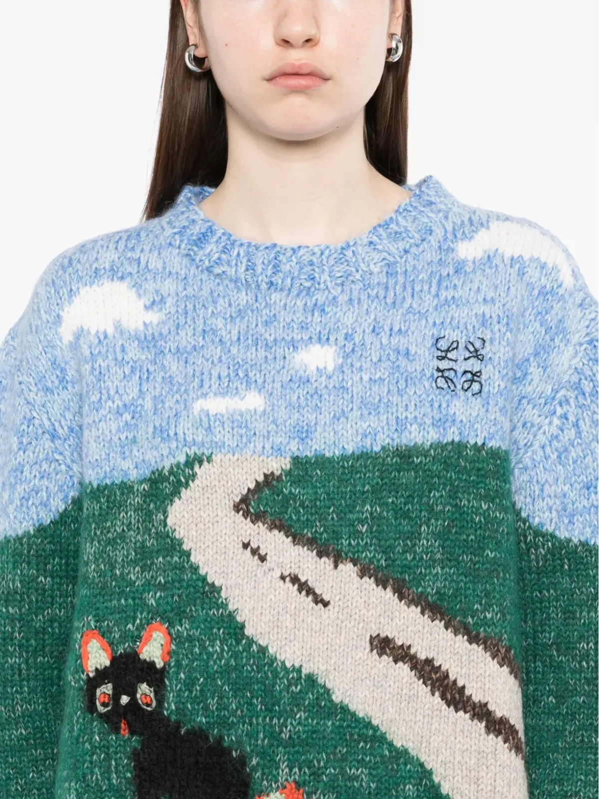 LOEWE x Louis Wain ランドスケープ・インターシャ セーター - 画像5