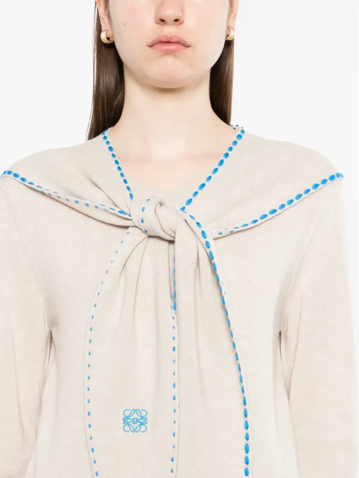 LOEWE スカーフニットトップ - 画像4