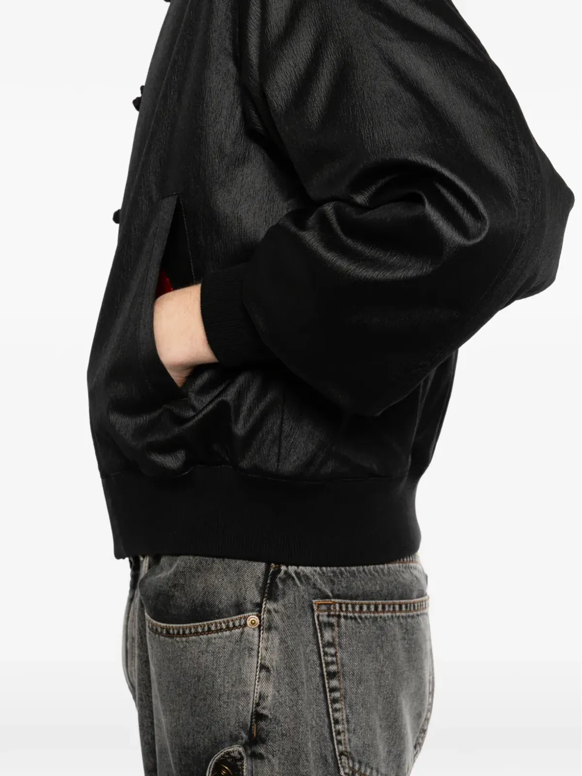 TEAM WANG design キルテッドジャケット ブラック - 画像5