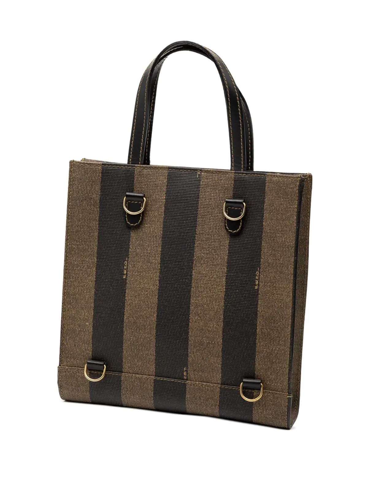 Fendi Pre-Owned 20th Century Pequin コーティングキャンバス ロゴ コンバーチブル トート・サッチェル - ブラウン - 画像3