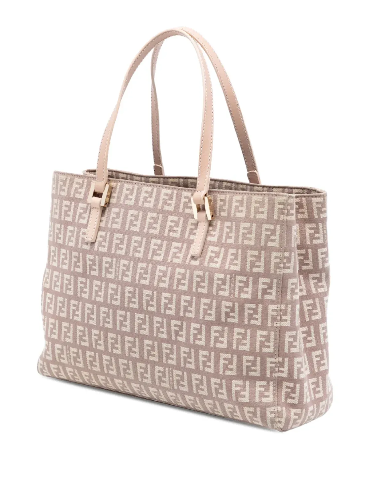 Fendi Pre-Owned 2000-2010 スモール ズキーノ キャンバス トートバッグ ピンク - 画像3