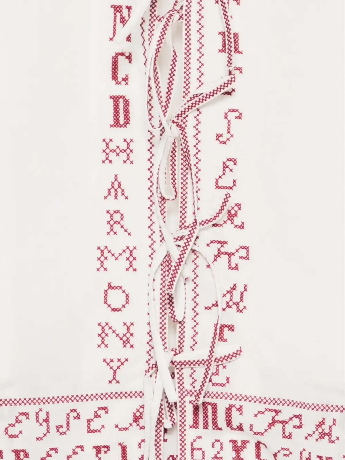 Sea embroidery pyjama set - White - 画像3