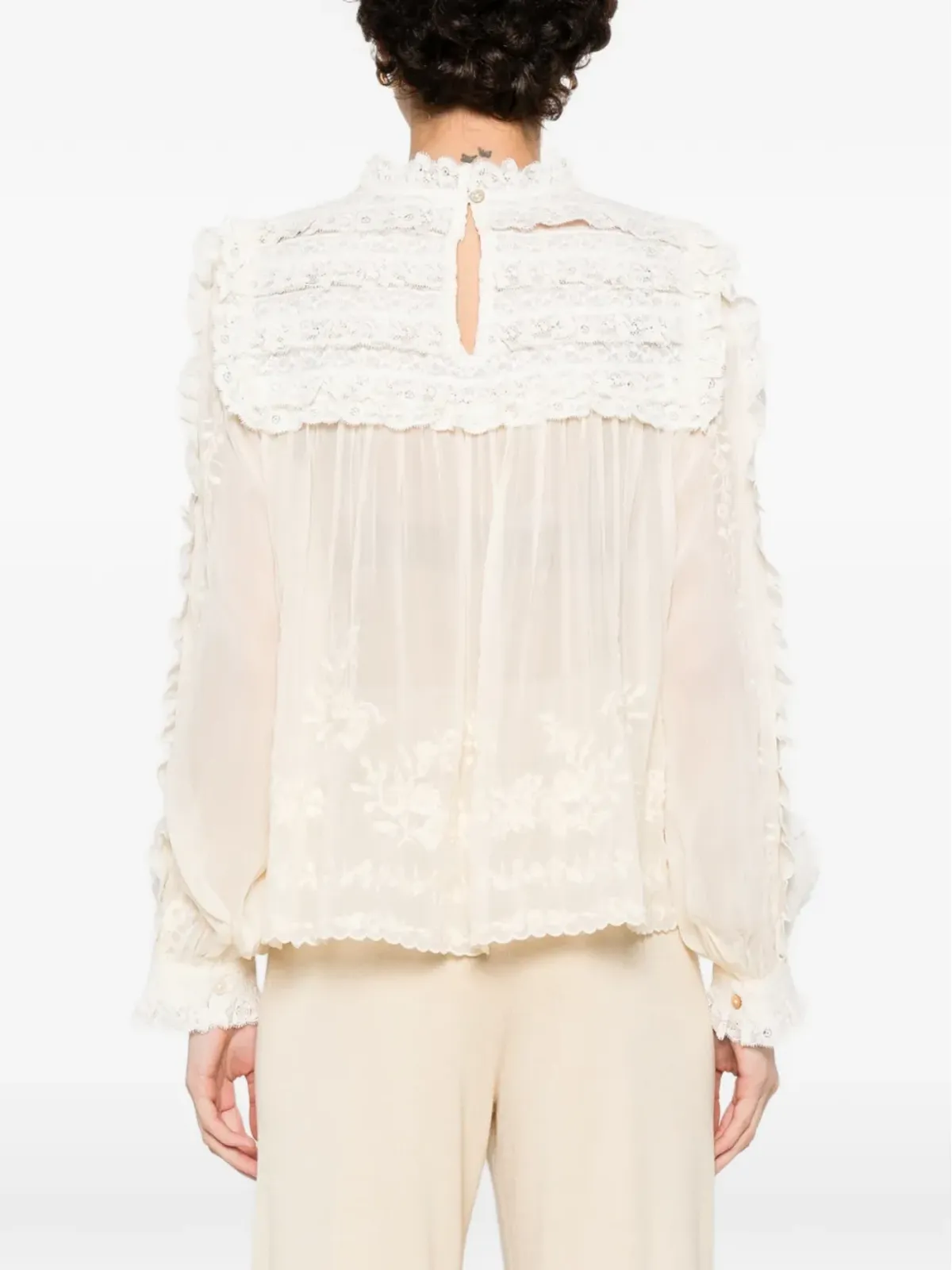 Sea Ayda embroidered blouse - Neutrals - 画像4