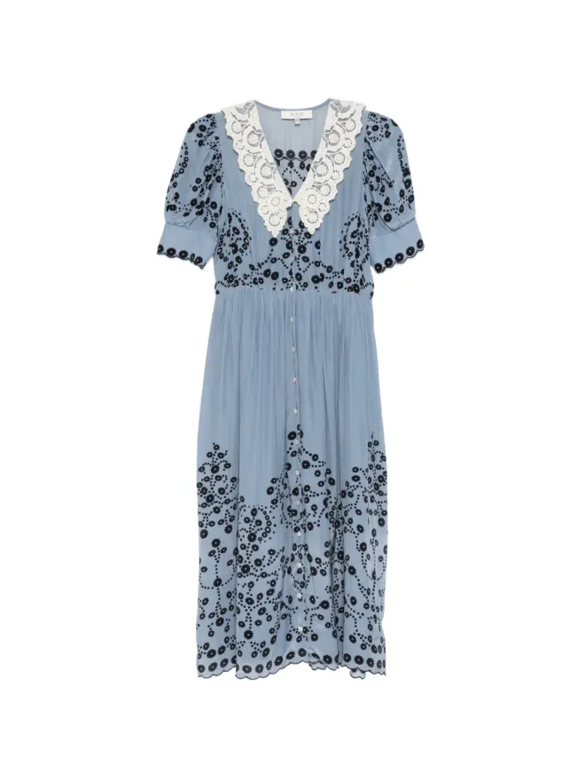 Sea Sea フランセス フラワープリント ミディドレス - ブルーの商品画像