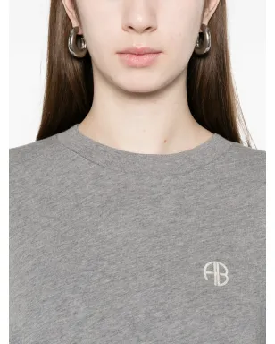 ANINE BING WagnerロゴディテールTシャツ - グレー - サムネイル5