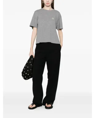 ANINE BING WagnerロゴディテールTシャツ - グレー - サムネイル2