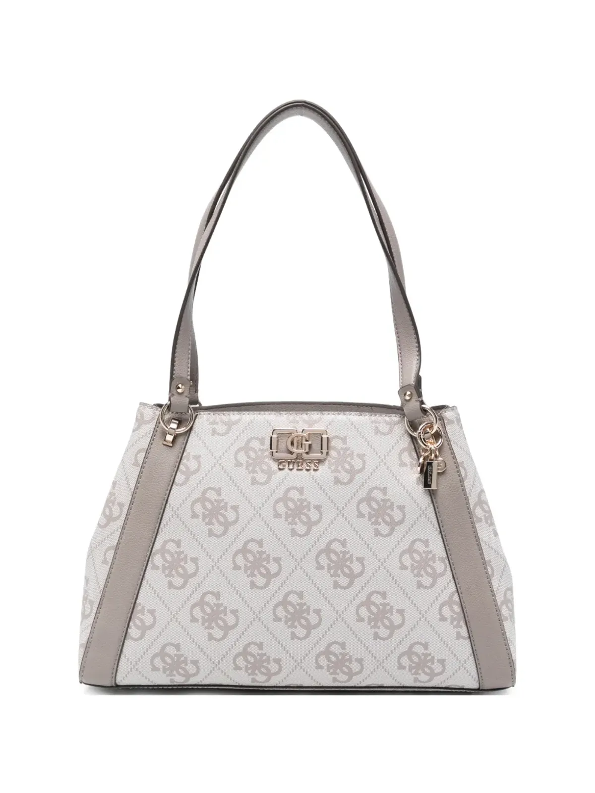 GUESS USA Karnilla monogram-pattern leather tote bag - Grey - 画像1