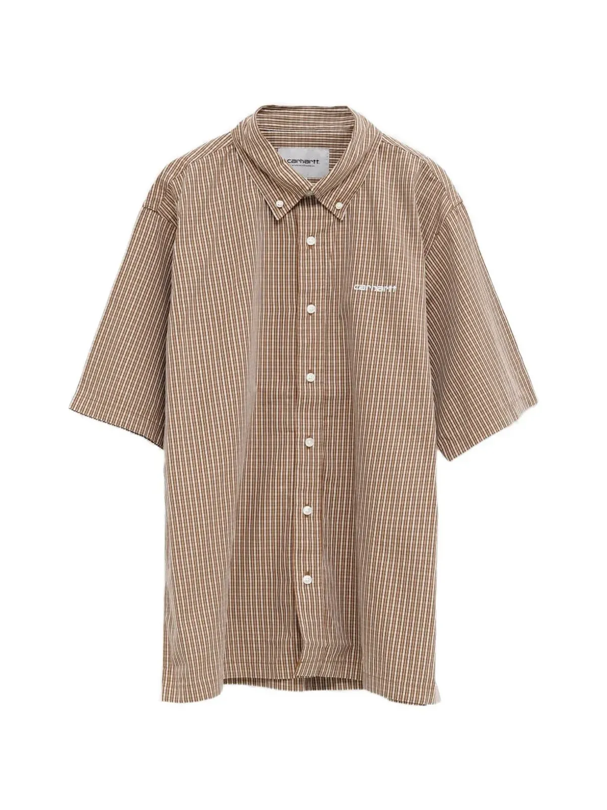 Carhartt WIP グロフ チェックシャツ ブラウン - 画像1