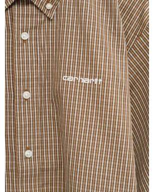 Carhartt WIP グロフ チェックシャツ ブラウン - サムネイル3