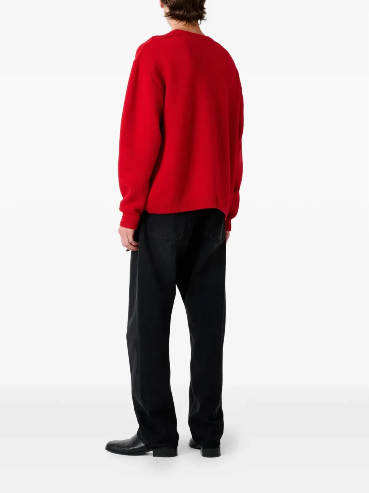 Studio Nicholson Hemyl ribbed sweater - Red - 画像5
