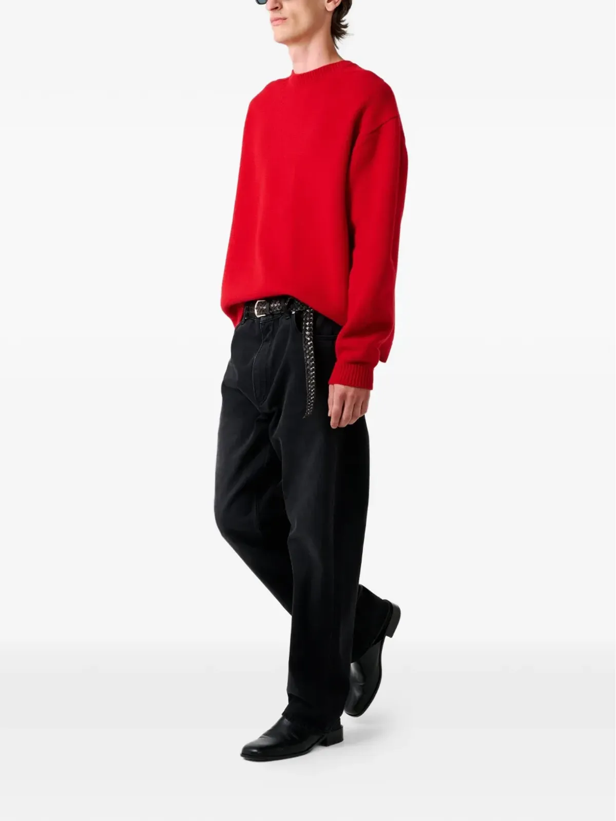 Studio Nicholson Hemyl ribbed sweater - Red - 画像3