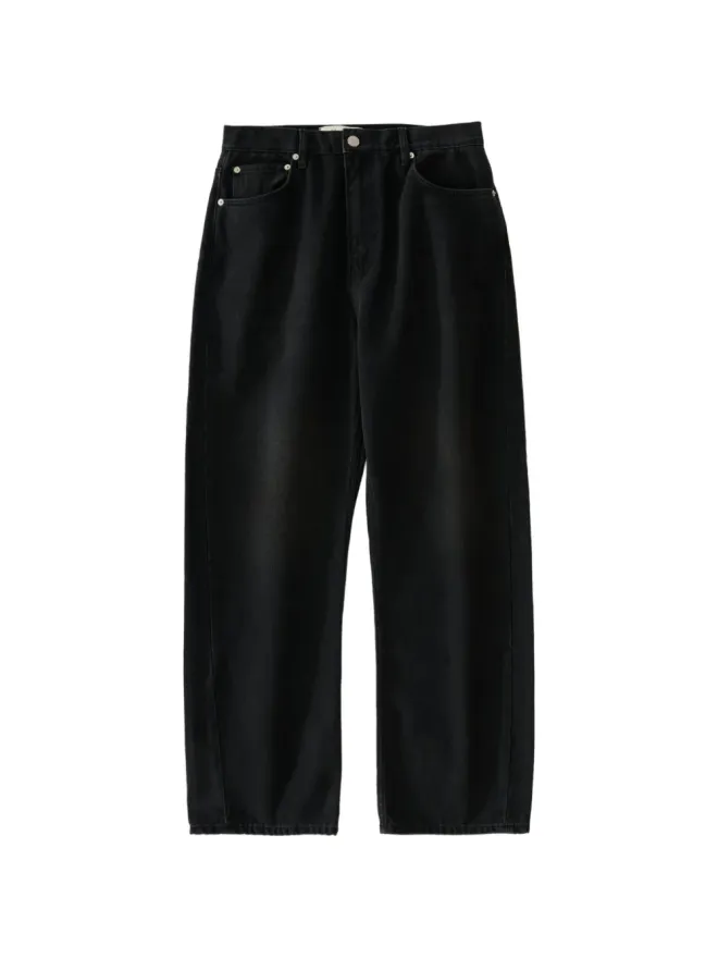 Studio Nicholson Studio Nicholson デンジョ ファイブポケット ワイドレッグ ジーンズ - Blackの商品画像
