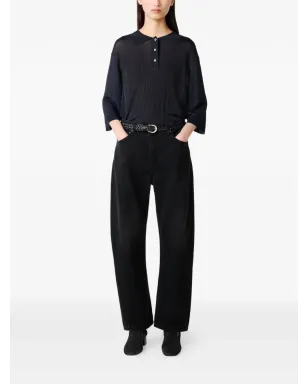 Studio Nicholson デンジョ ファイブポケット ワイドレッグ ジーンズ - Black - サムネイル2
