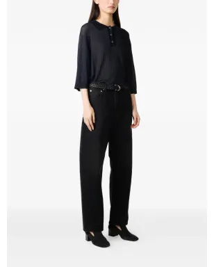 Studio Nicholson デンジョ ファイブポケット ワイドレッグ ジーンズ - Black - サムネイル3