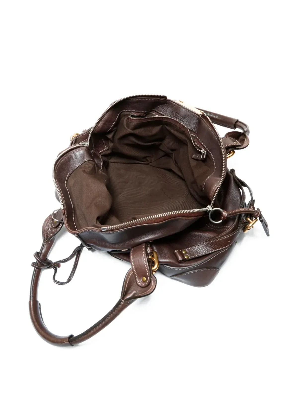Chloé Pre-Owned パドロックレザートートバッグ - 画像5