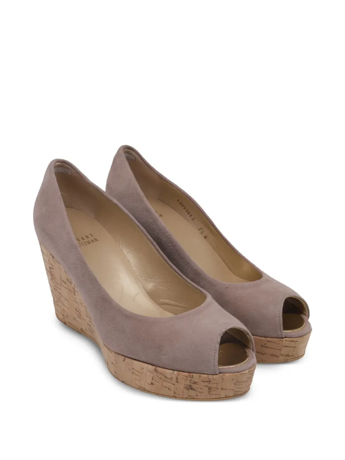 Stuart Weitzman Anna peep-toe wedge pumps - 画像1