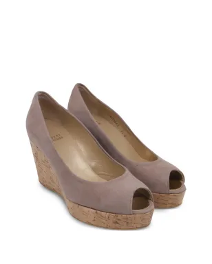 Stuart Weitzman Anna peep-toe wedge pumps - サムネイル1