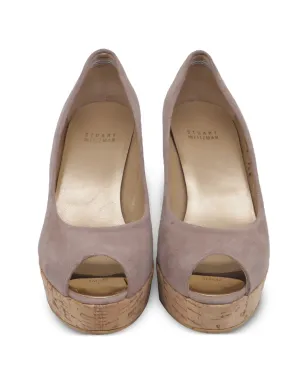 Stuart Weitzman Anna peep-toe wedge pumps - サムネイル3