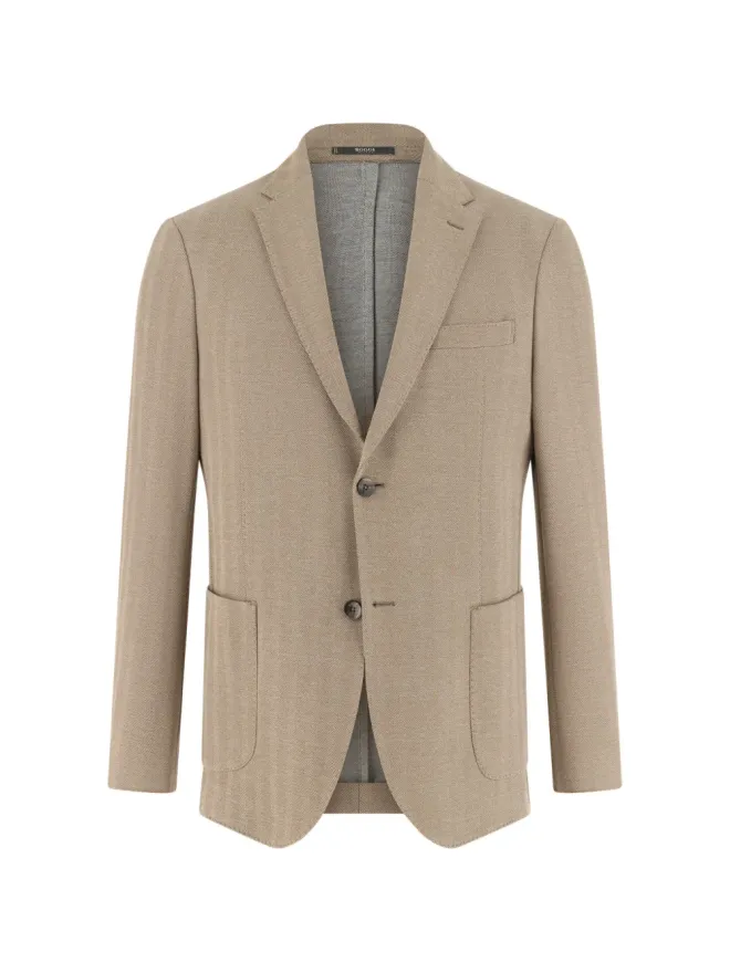 Boggi Milano Boggi Milano ヘリンボーン柄パッチポケットジャケットの商品画像