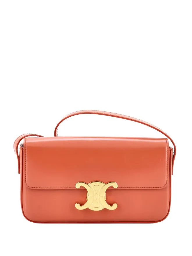 Celine Pre-Owned Celine ビンテージ Triomphe East-West Smooth Calfskin ショルダーバッグ - ブラウンの商品画像
