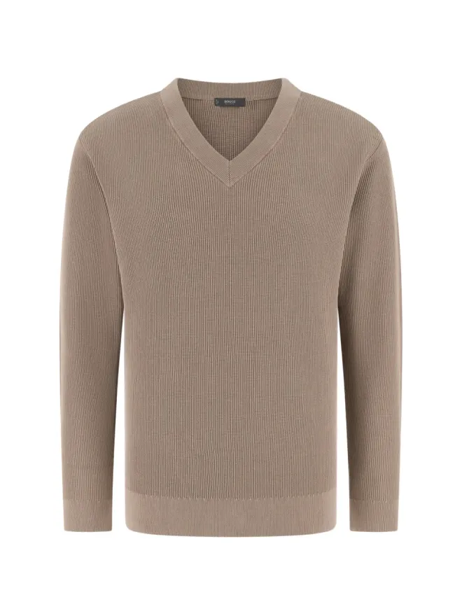 Boggi Milano Boggi Milano リブ編みVネックセーターの商品画像