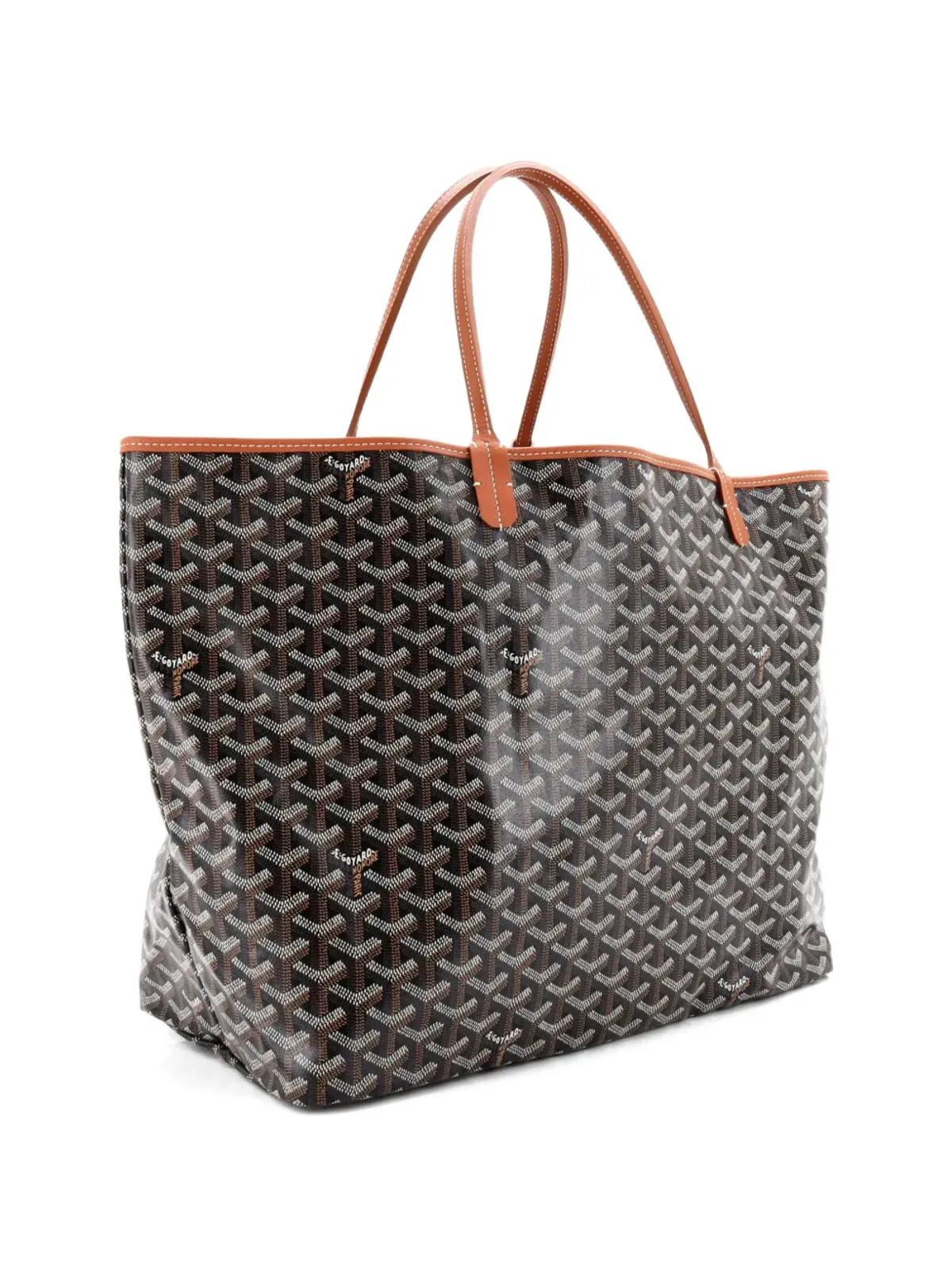 Goyard ビンテージ セントルイス リバーシブル コーテッドキャンバスとプリントキャンバス トートバッグ - ブラウン - 画像5