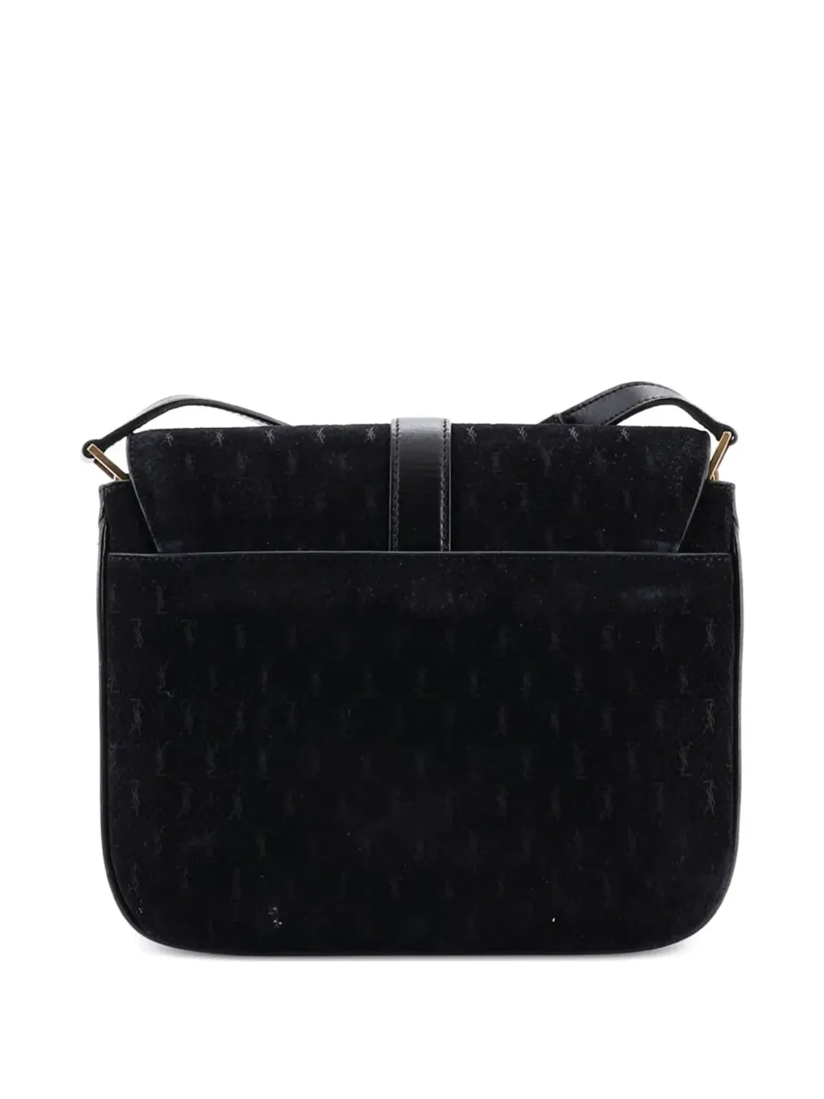 Saint Laurent Pre-Owned トップフラップ サッチェル モノグラム・オールオーバー スエード クロスボディバッグ - 画像2