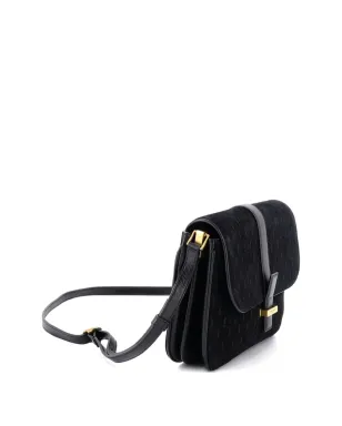 Saint Laurent Pre-Owned トップフラップ サッチェル モノグラム・オールオーバー スエード クロスボディバッグ - サムネイル3