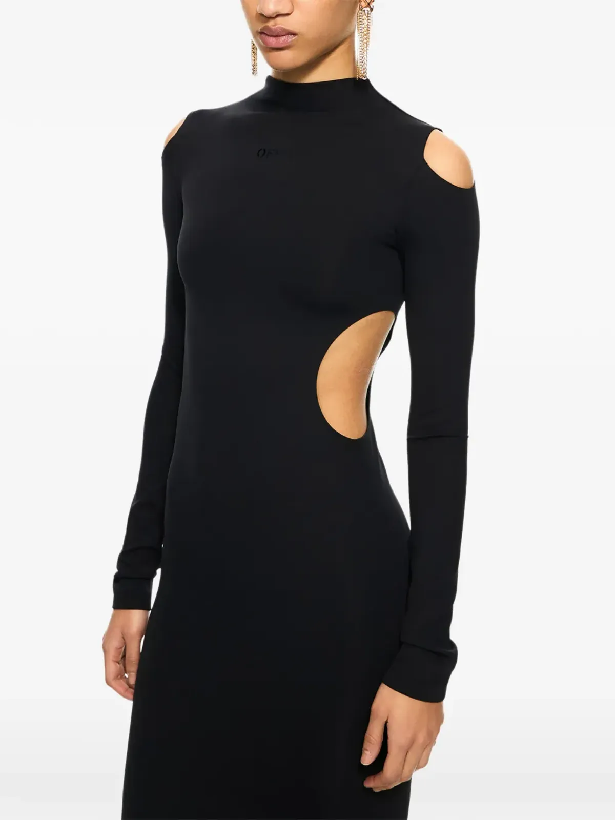 Off-White Sleek Meteor midi dress - Black - 画像1