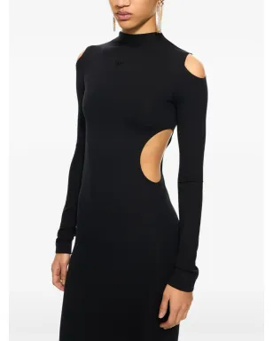 Off-White Sleek Meteor midi dress - Black - サムネイル1