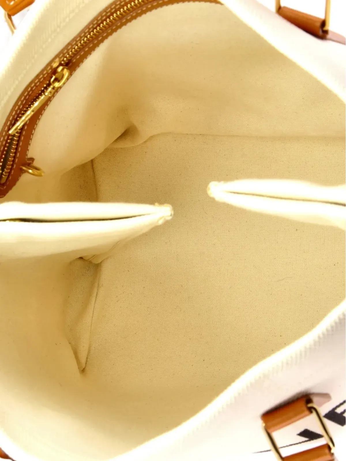 Celine Pre-Owned 横長カバス キャンバス×レザー 小さめトートバッグ - 画像5