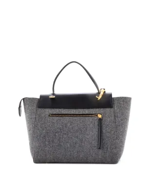 Celine ベルトバッグ フェルトとレザーのミニサッチェル - ブラック - サムネイル1