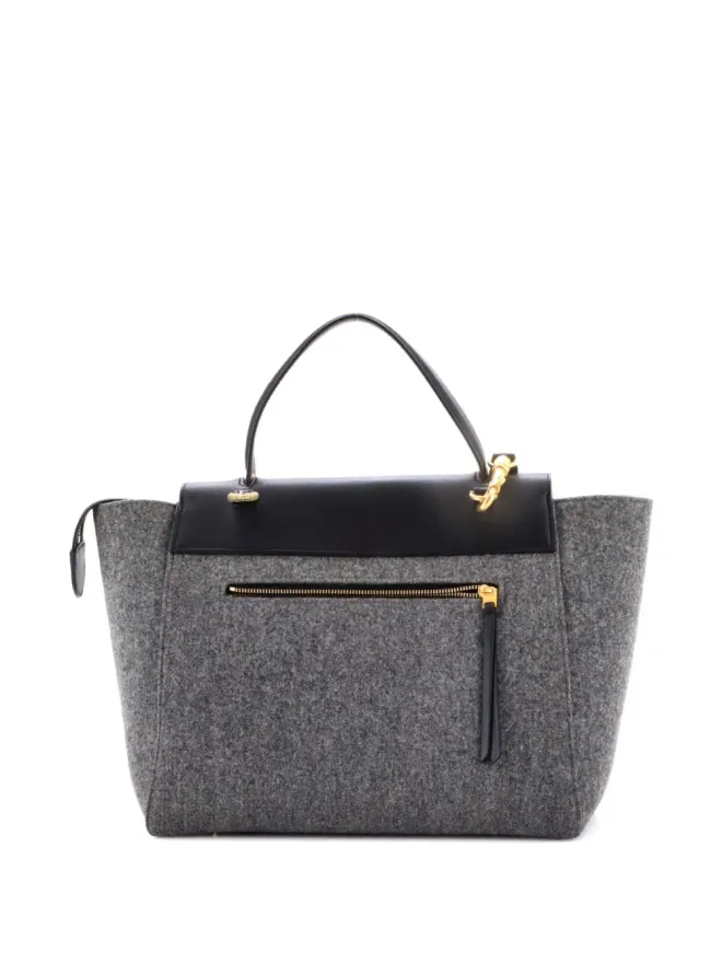 Celine Pre-Owned Celine ベルトバッグ フェルトとレザーのミニサッチェル - ブラックの商品画像