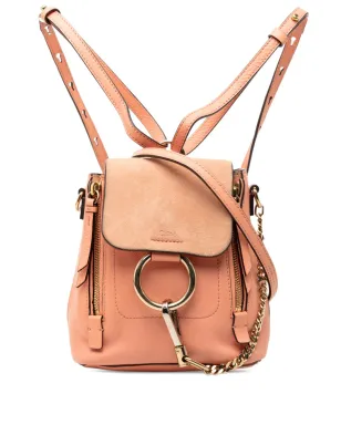 Chloé Pre-Owned 2018 ミニ カーフスキンとスエードの Faye バックパック ピンク - サムネイル1