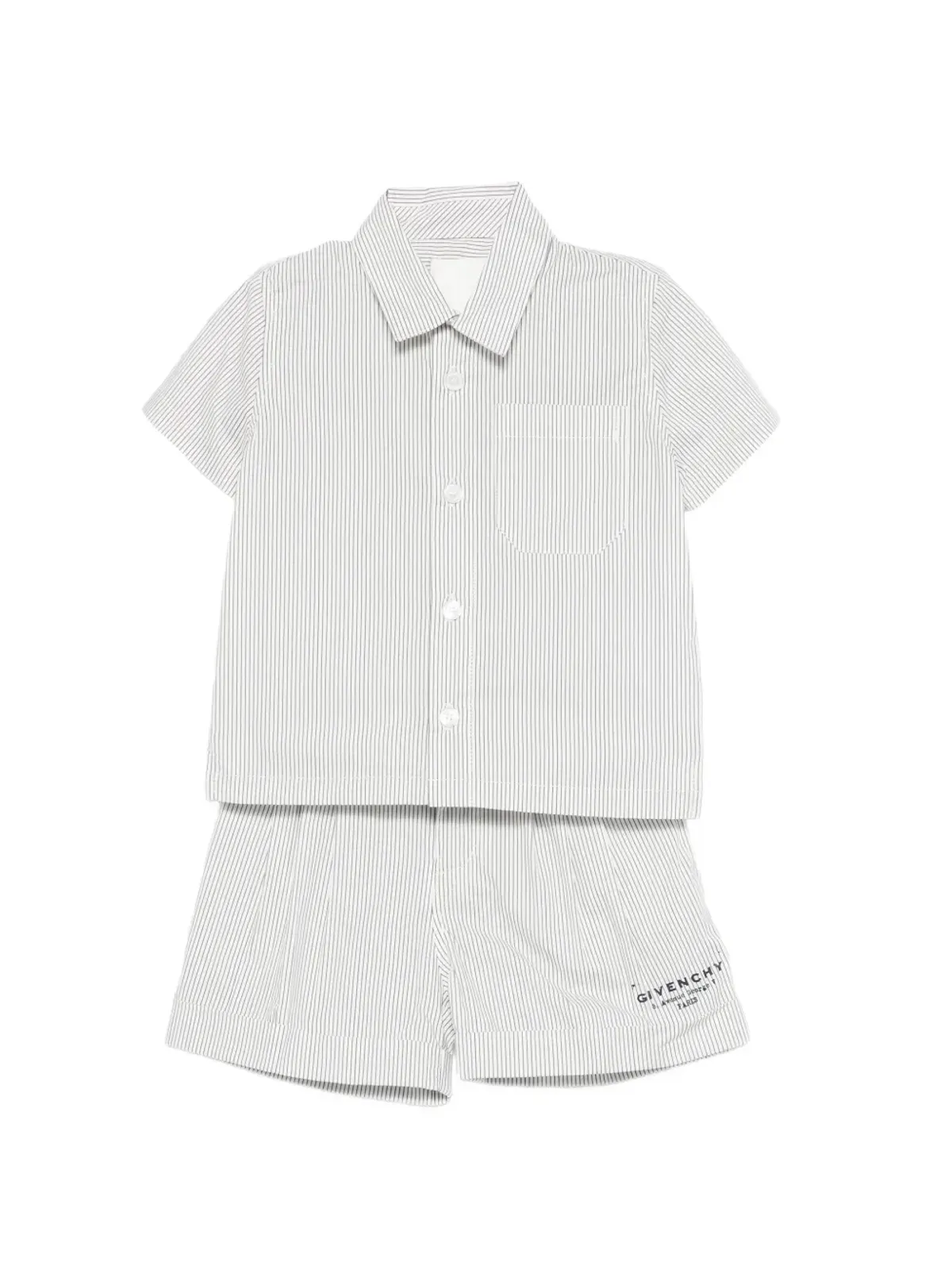 Givenchy Kids ストライプ柄ショートセット（セット2） - White - 画像1