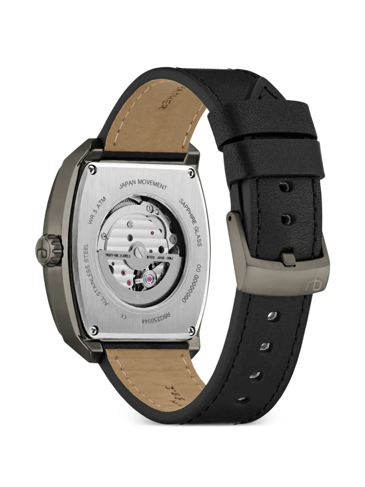 Rag & Bone watches スケルトン・トノー ウォッチ - ブラック - 画像4
