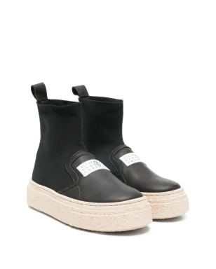 MM6 Maison Margiela Kids ロゴパッチブーツ - サムネイル1