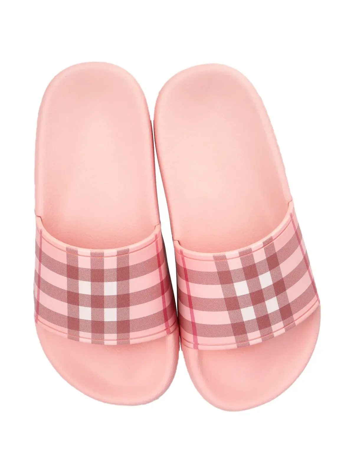 Burberry Kids チェック柄スライド - ピンク - 画像4