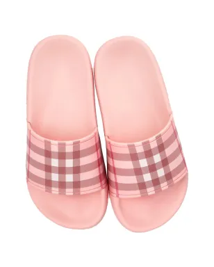 Burberry Kids チェック柄スライド - ピンク - サムネイル4