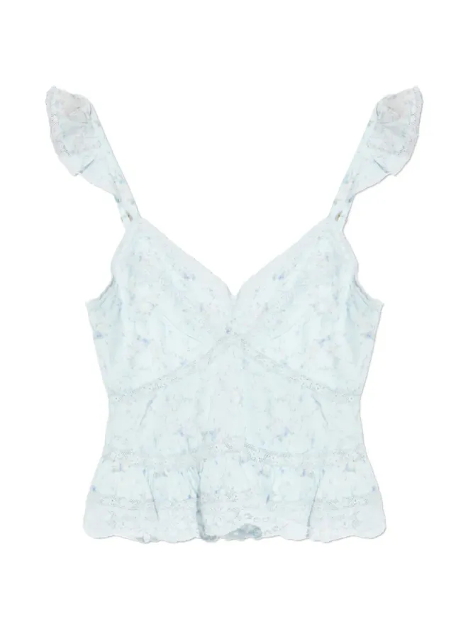 LoveShackFancy LoveShackFancy フリル花柄プリントトップの商品画像