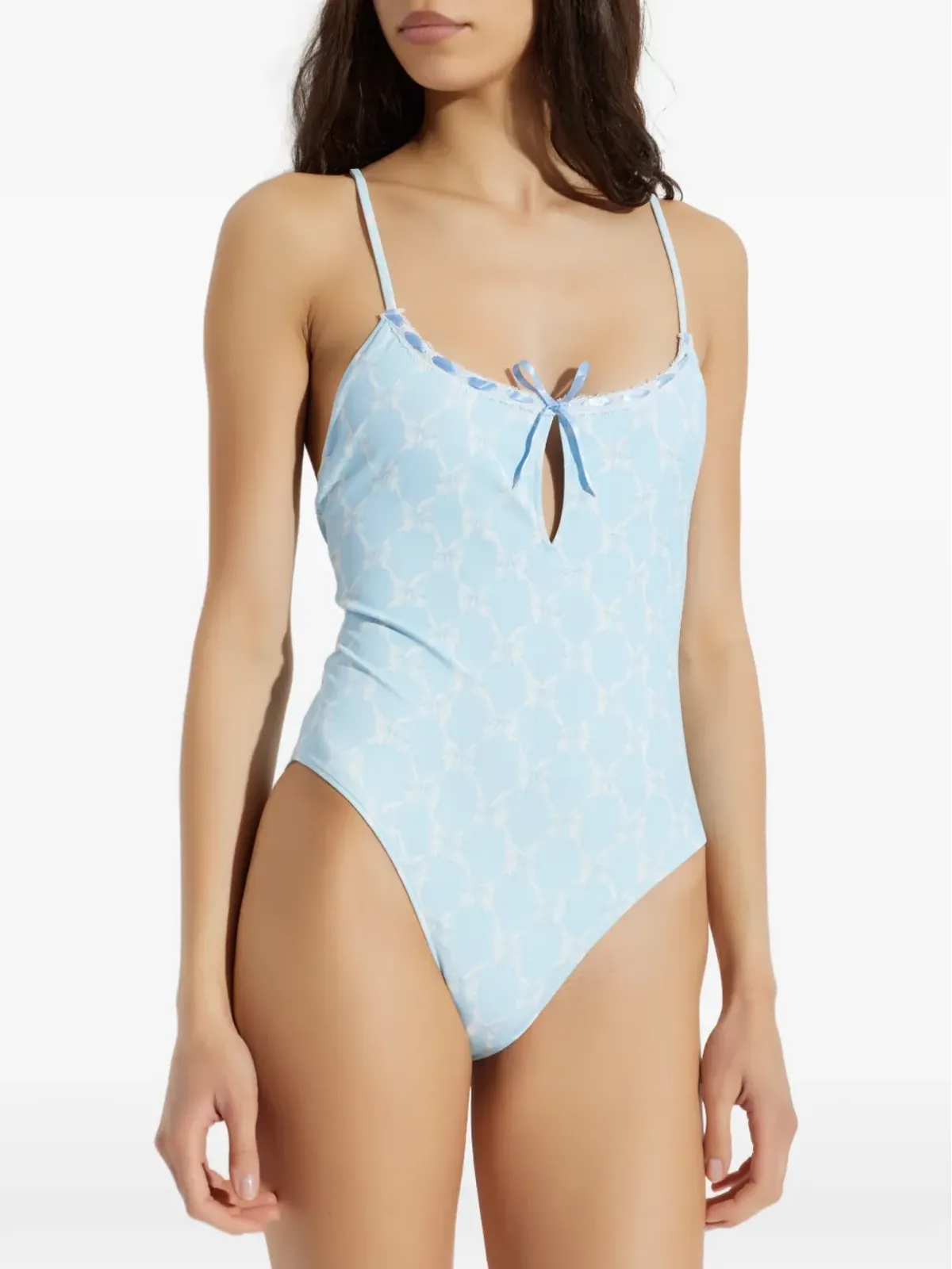 LoveShackFancy ボウディテール レーストリム ワンピース水着 - 画像3