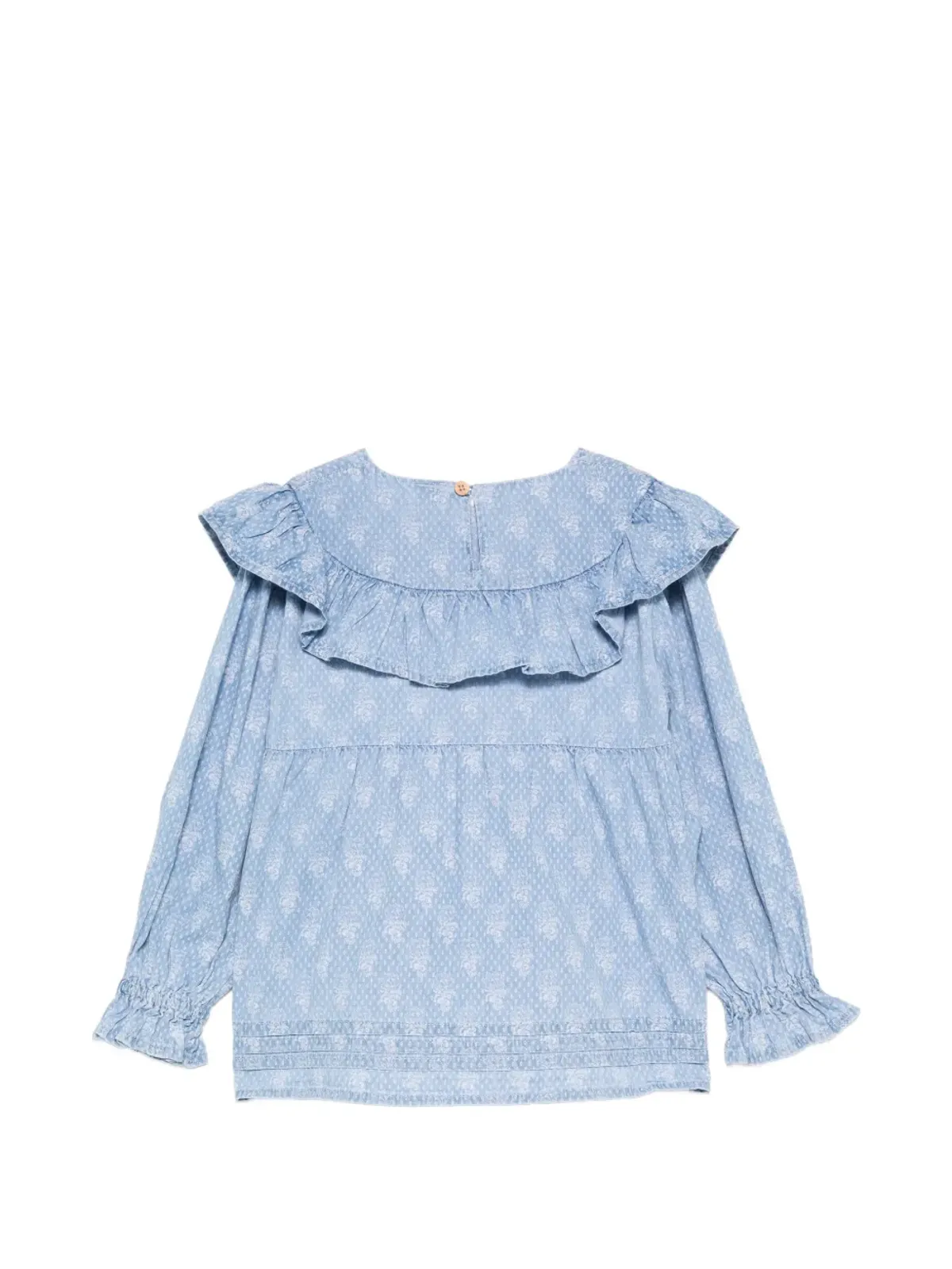 Bonton Mindy ruffled printed top - Blue - 画像2
