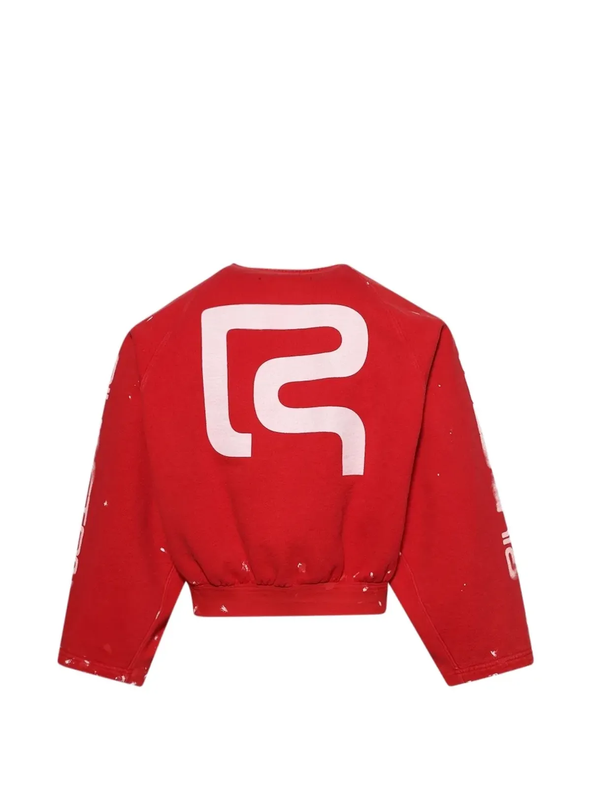 RRR123 グラフィックプリント クルーネック スウェットシャツ レッド - 画像2
