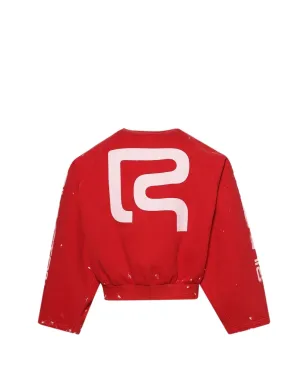 RRR123 グラフィックプリント クルーネック スウェットシャツ レッド - サムネイル2